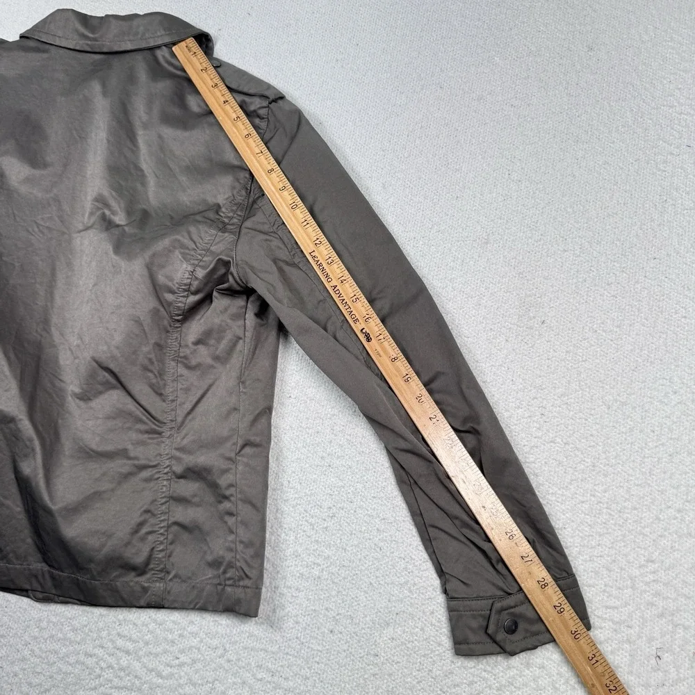 Banana Republic Cotton Military Jacket Mens Small Full Zip Utility Pockets Lined